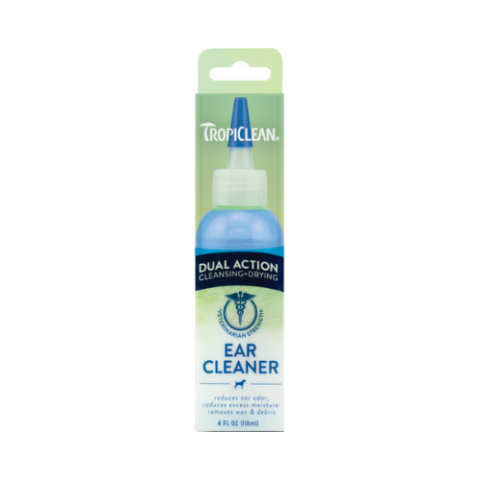 TropiClean Dual Action Ear Cleaner for Pets, 4oz 1